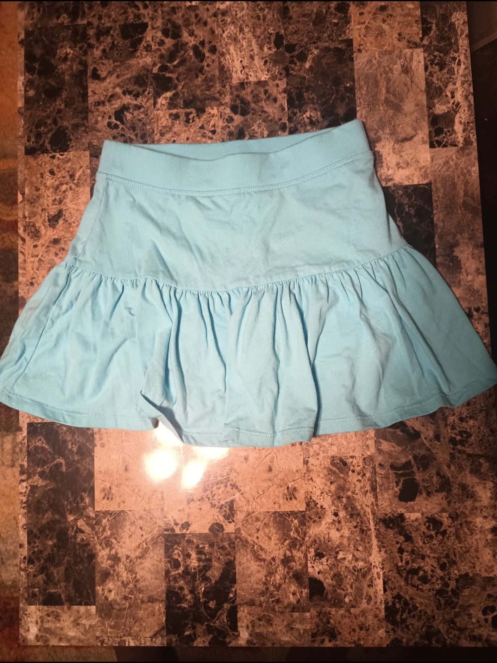 Place Light Blue Tiered Skater Skirt